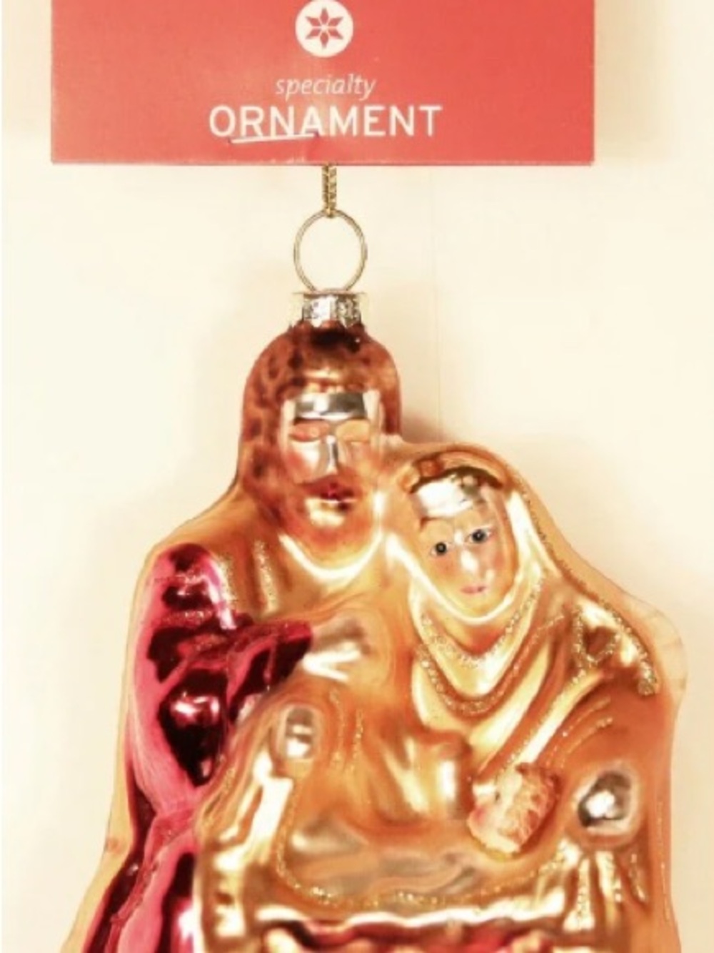 Gold and Red Nativity Ornament - Specialty Ornament